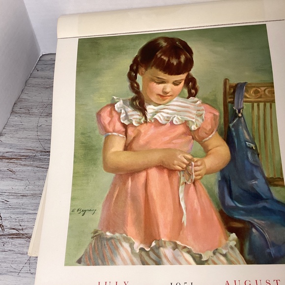 Vintage Ariana Beigneux Vintage Print Set on 1951 Calendar - Picture 7 of 14